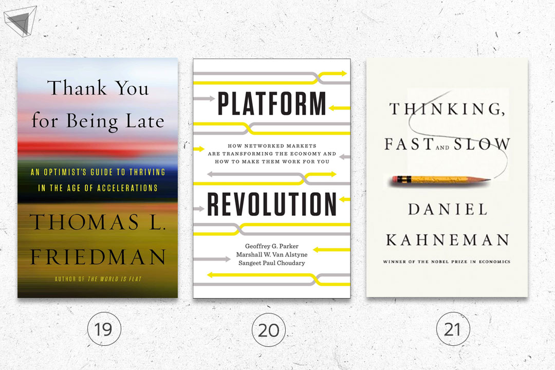 29 หนังสือน่าอ่าน ยุค Millennium : Thank You for Being Late, Platform Revolution, Thinking Fast & Slow