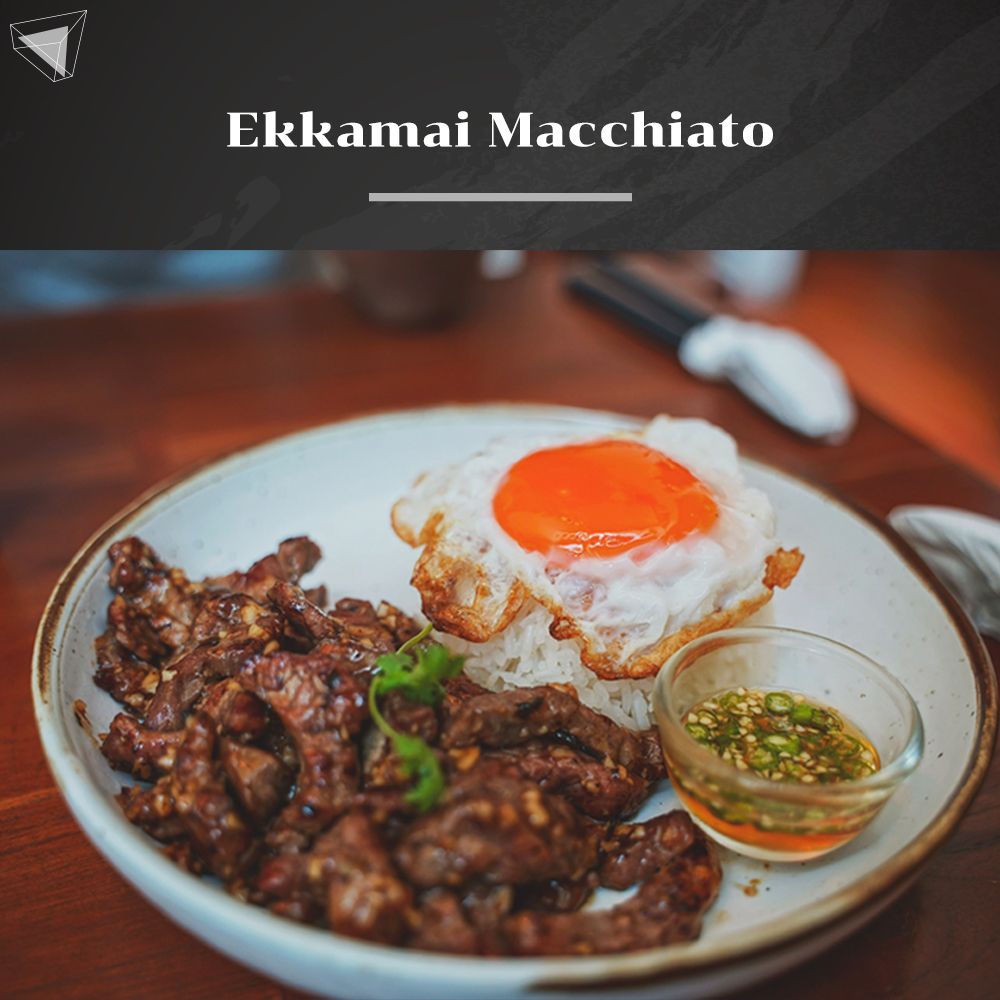 Ekkamai Macchiato ครบทั้งกาแฟและอาหาร delivery