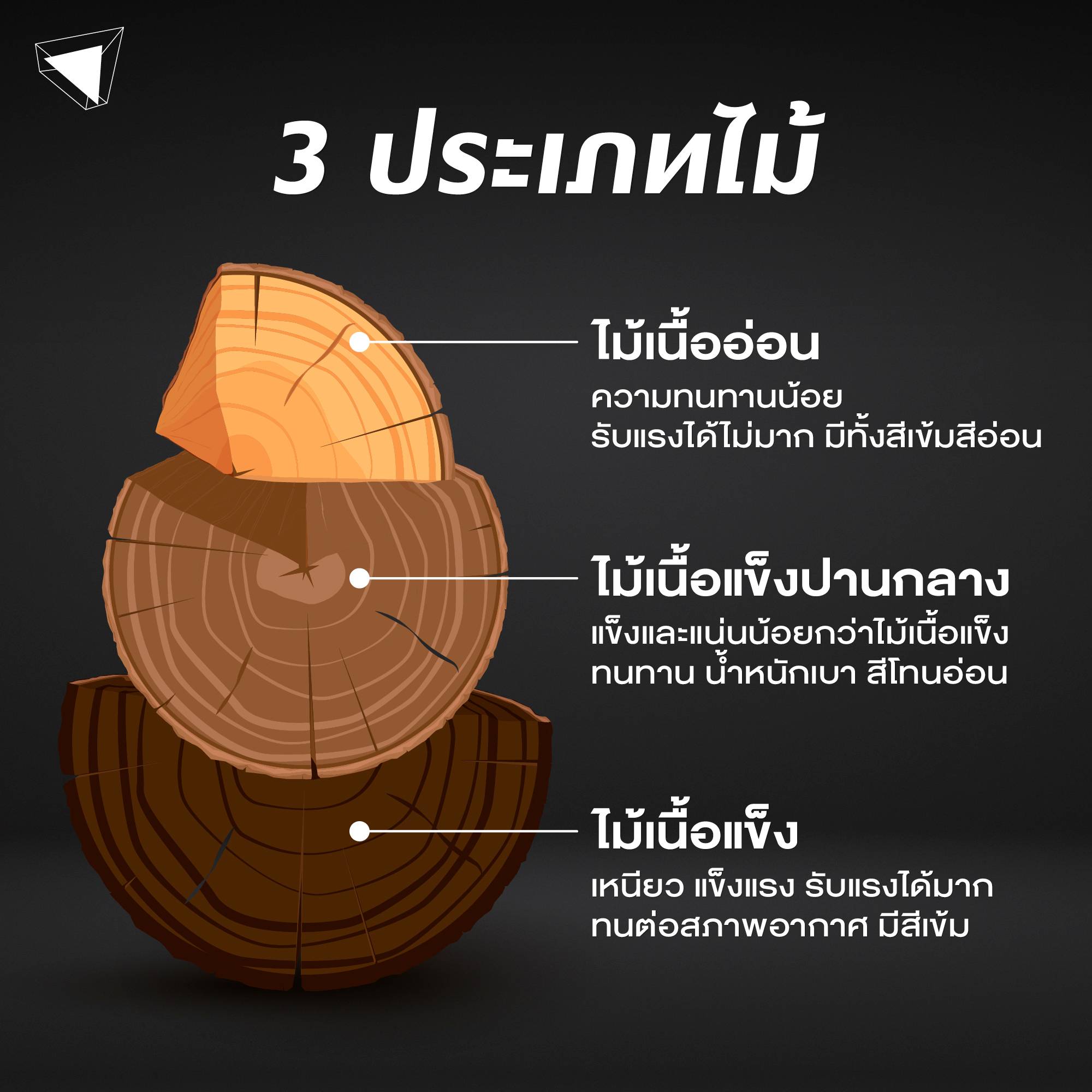 ประเภทของไม้ธรรมชาติสำหรับงานก่อสร้างหรือเฟอร์นิเจอร์